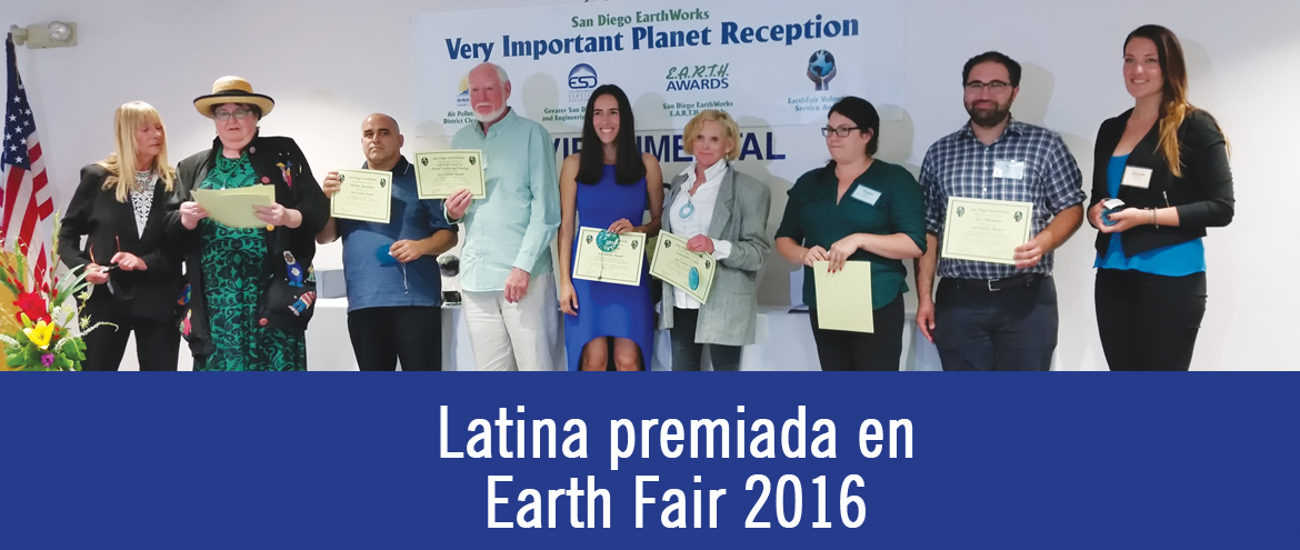 Latina premiada en Earth Fair 2016